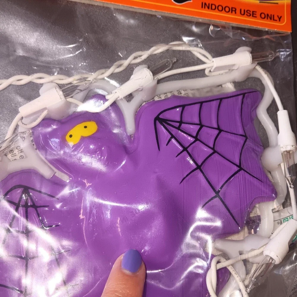 VTG Halloween Light Up Decor Set 3 Pc Ghost Bat String Lights‎ 1990s